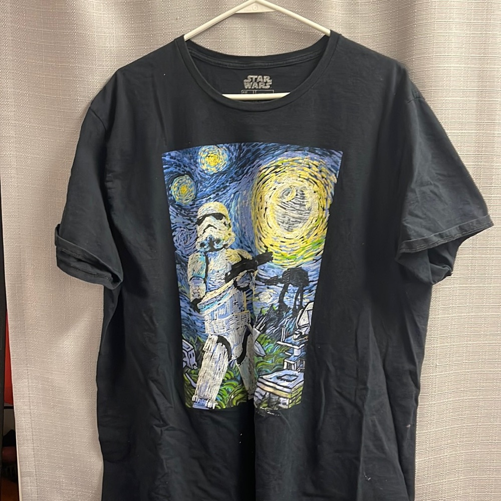 Star Wars storm trooper 2xL Van Gogh Starry night dark
